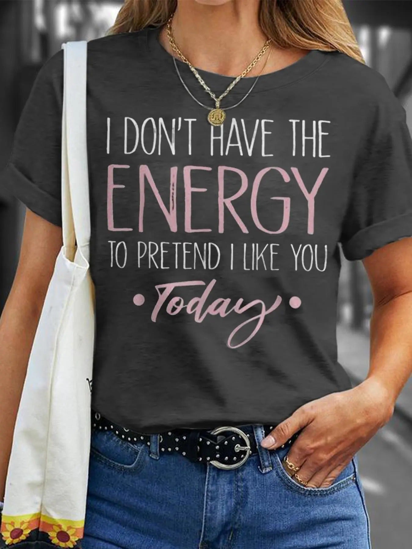 Women's Letter Print Round Neck Tee, Fashion Casual Crew Neck T-shirt for Daily Holiday Vacation Outdoor Wear, Ladies...