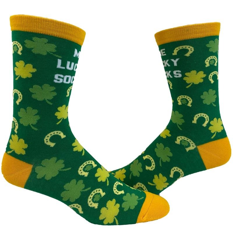Women's Me Lucky Socks Socks Funny Shamrock St Patricks Day Parade Irish Graphic Novelty Footwear Funny Graphic Socks...