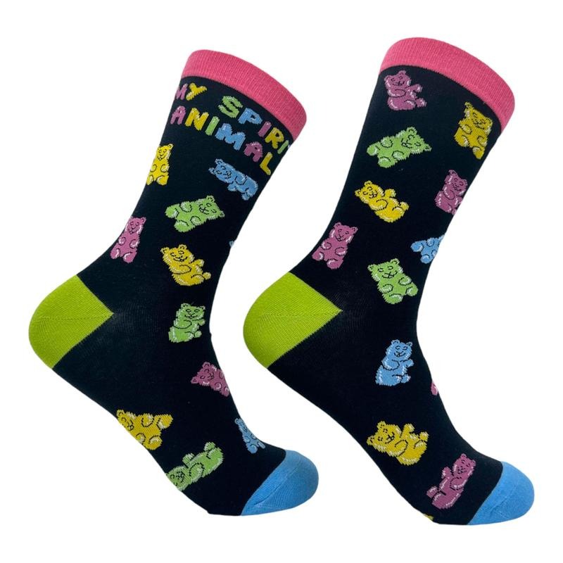Women's My Spirit Animal Gummy Bear Socks Funny Cute Colorful Candy Footwear Funny Graphic Socks Comfortable Fitted...