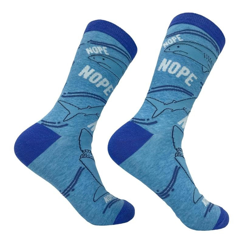 Women's Nope Shark Socks Funny Deep Sea Sharks Novelty Footwear Funny Graphic Socks Comfortable Fitted Spandex Cotton...