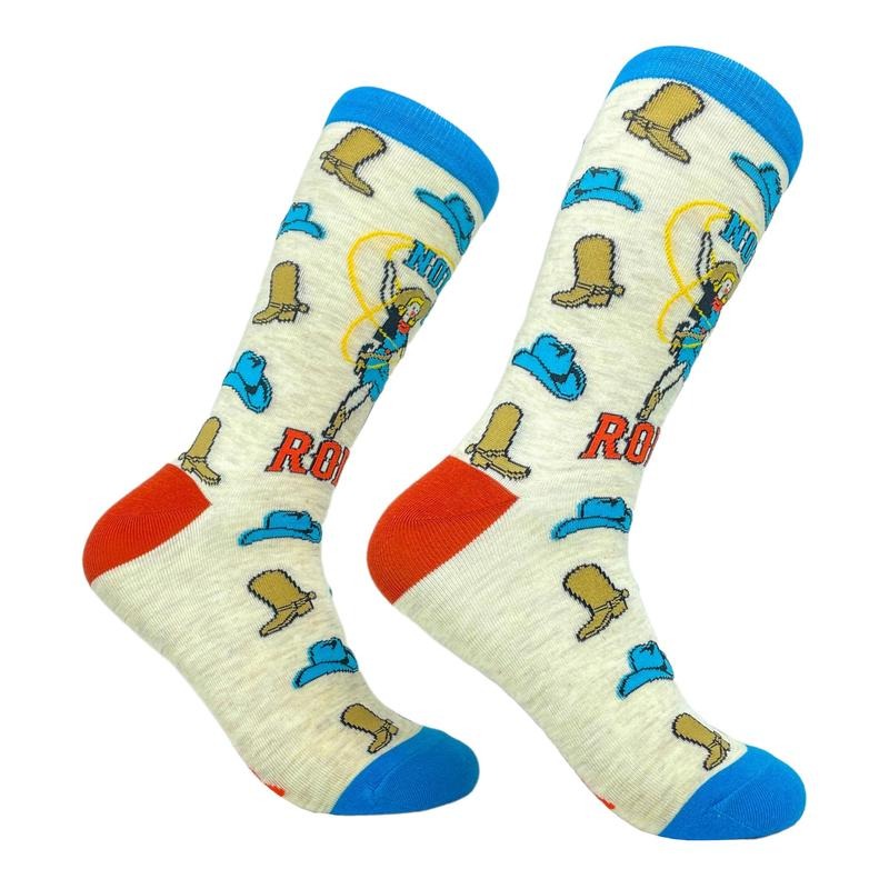 Women's Not My First Rodeo Socks Funny Cowboy Western Sarcastic Novelty Footwear Funny Graphic Socks Comfortable Fitted...