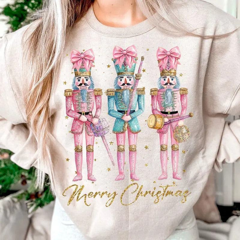 Women's Nutcracker Sweatshirt - Christmas Shirt for Women - Loose Fit - Medium-heavy Fabric - Pullover Hoodie | DripVista.com