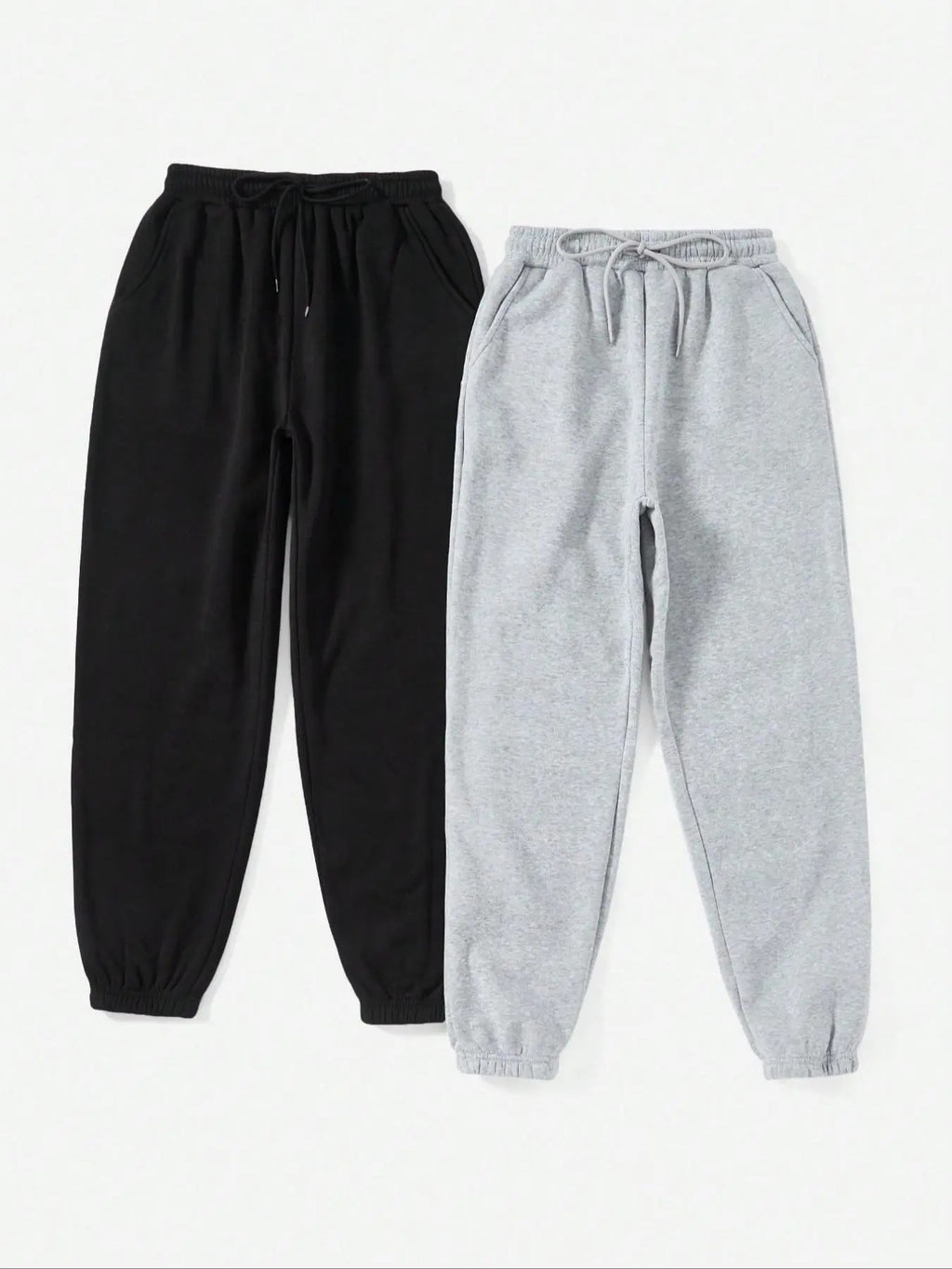 Women's Plain Drawstring Waist Sweatpants, Casual Pocket Jogger Pants For Fall & Winter, Ladies Bottoms For Daily Wear...