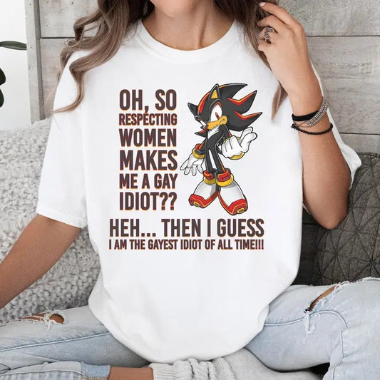 Women's Rights Shirt, Hedgehog Shadow T-shirt, Japanese Anime Hero