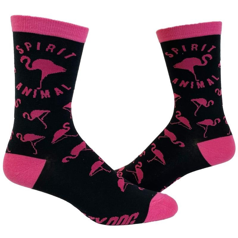 Women's Spirit Animal Flamingo Socks Funny Tripocal Pink Bird Graphic Novelty Footwear Funny Graphic Socks Comfortable...