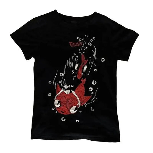 Women's Streetwear Cute Lettre Print T-Shirt Y2k Punk Summer Casual Preppy Style Slim Crop Top Vintage Grunge Baby Tees Y2k