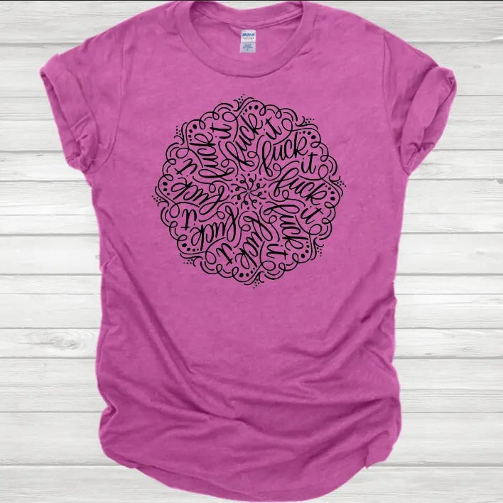 Women's Summer Regular Sleeve F It Mandala Polyester T-shirt Hoodie, Sweatshirt | DripVista.com
