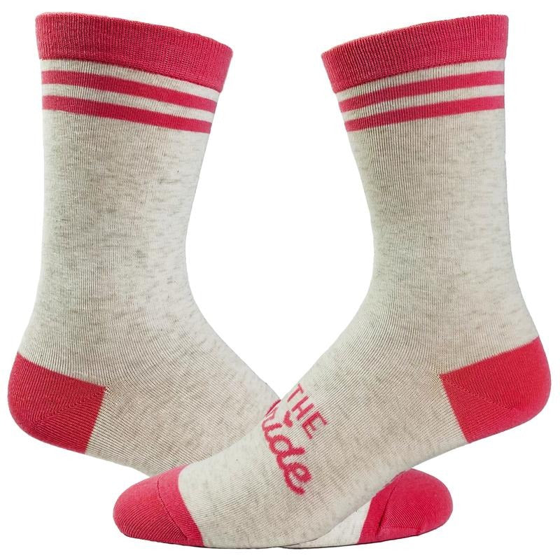 Women's The Bride Socks Funny Wedding Day Marriage Bachelorette Party Bride Squad Novelty Footwear Funny Graphic Socks...