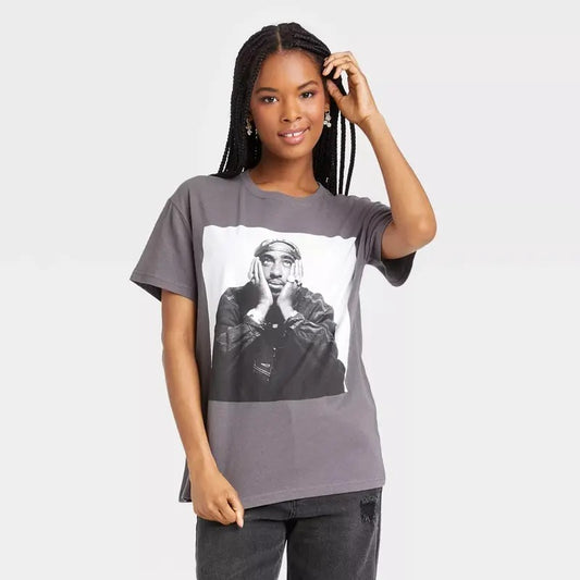Women's Tupac Short Sleeve Graphic T-Shirt, Hip Hop Tee Short Sleeve, Gift For him and her, Trendy shirt, gifts for fan, Graphic shirt