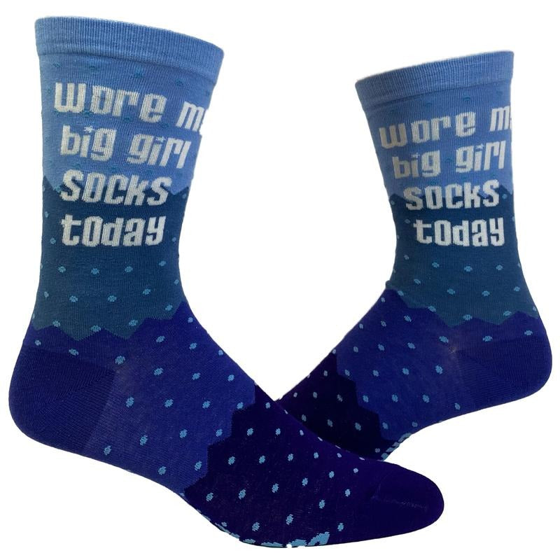 Women's Wore My Big Girl Socks Today Socks Funny Motivational Girl Power Graphic Footwear Funny Graphic Socks Comfortable...