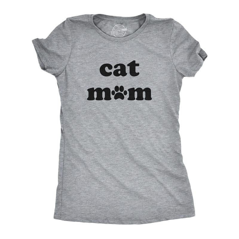 Womens Cat Mom T Shirt Funny Pet Animal Lover Kitty Novelty Tee Funny Womens T Shirts Cute Slimming Top Comfortable Soft...