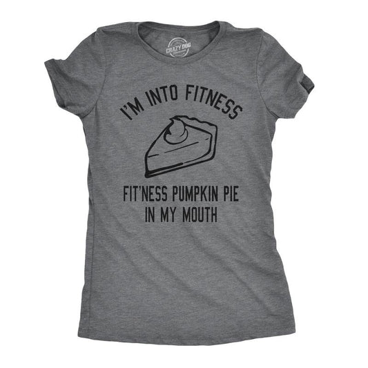 Womens Fitness Pumpkin Pie In My Mouth T shirt Funny Thanksgiving Thankful Turkey Day Funny Womens T Shirts Cute Slimming Top Comfortable Soft Womenswear Thanksgiving Tops for Women Funny Fitness Top Dark Grey