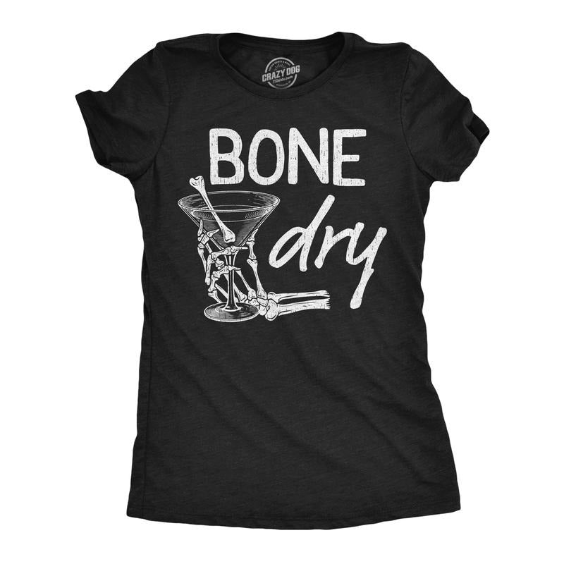 Womens Funny T Shirts Bone Dry Sarcastic Halloween Drinking Graphic Tee For Ladies Funny Womens T Shirts Cute Slimming...
