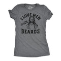 Womens Funny T Shirts I Love Men With Beards Sarcastic Jesus Tee For Ladies Funny Womens T Shirts Cute Slimming Tees with Plus Sizes Easter T Shirt for Women Funny Sarcastic T Shirt Women's Novelty T Dark Grey