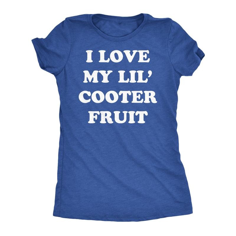 Womens Funny T Shirts I Love My Little Cooter Fruit Sarcastic Mom Tee For Ladies Funny Womens T Shirts Cute Slimming Top...