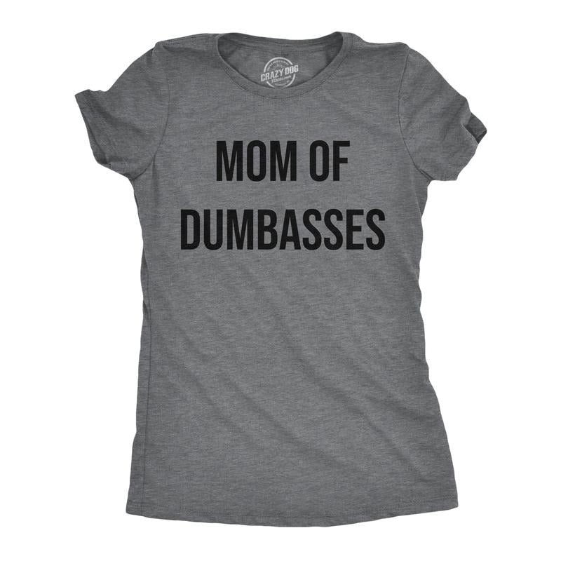 Womens Funny T Shirts Mom Of Dumbasses Sarcastic Mothers Day Tee For Ladies Funny Womens T Shirts Cute Slimming Top...