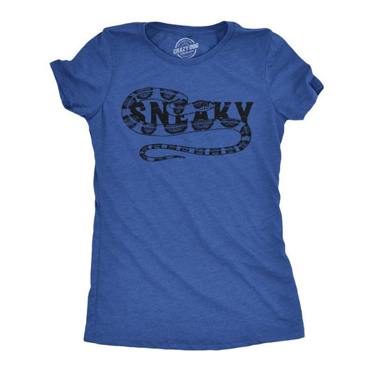 Womens Funny T Shirts Sneaky Snake Sarcastic Graphic Tee for Ladies Funny Womens T Shirts Cute Slimming Top Comfortable Soft Womenswear Sarcastic Tops for Women Funny Animal Top Women's Novelty Tees Royal -