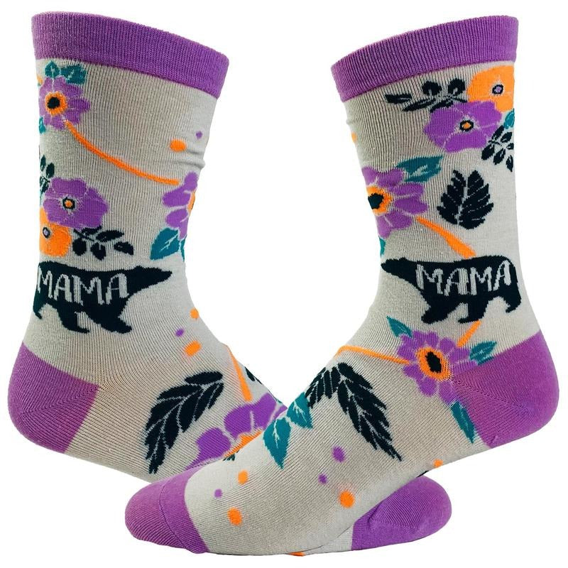 Womens Mama Bear Socks Funny Mothers Day Footwear Funny Graphic Socks Comfortable Fitted Spandex Cotton T-Shirts, Hoodie,...