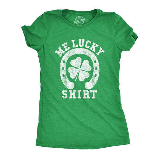 Womens Me Lucky Shirt T Shirt Funny Leprechaun Saint Patricks Day St Patty Tee Funny Womens T Shirts Cute Slimming Top Comfortable Soft Womenswear Saint Patrick's Day Tops for Women Funny Beer Top Green