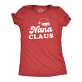 Womens Nana Claus T Shirt Funny Christmas Grandmother Holiday Party Novelty Tee Funny Womens T Shirts Cute Slimming Top Comfortable Soft Womenswear Christmas Tops for Women Women's Novelty Tees Red - Nana