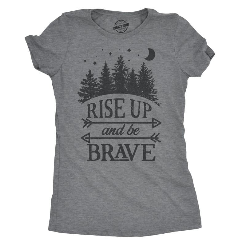 Womens Rise Up And Be Brave T Shirt Cool Adorable Empowerment Tee For Ladies Funny Womens T Shirts Cute Slimming Top...
