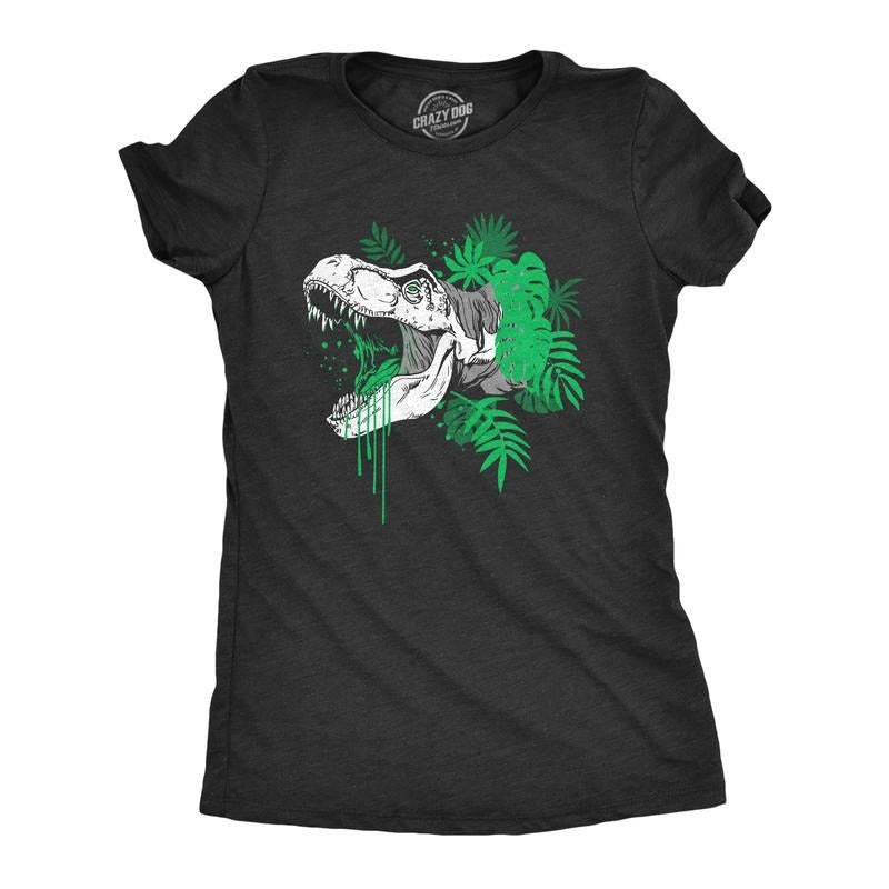 Womens T Rex Roar T Shirt Funny Cool Prehistoric Dinosaur Lovers Tee For Ladies Funny Womens T Shirts Cute Slimming Top...