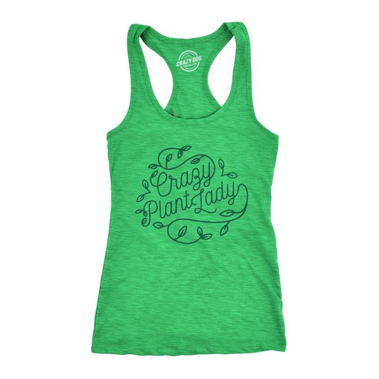 Womens Tank Crazy Plant Lady TanktopFunny Gardening Shirt Funny Racerback Tank Cute Slimming Tank tops comfortable soft top  Tank Top for Women Funny Camping Sleeveless Tee Novelty Tank Tops for Women Green