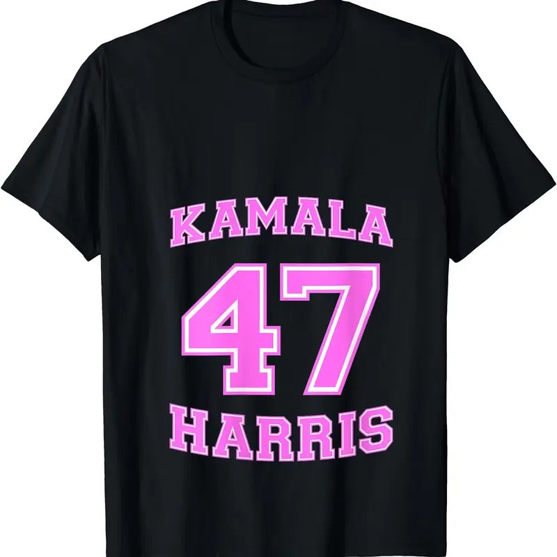 Womens Varsity First Woman President Harris 2024 Kamala Harris 47 T-Shirt Hoodie, Sweatshirt | DripVista.com