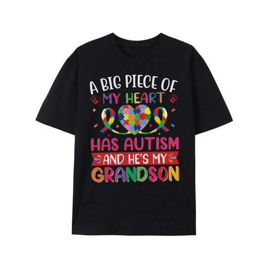 World Autism Awareness Day Themed Graphic Print Crew Neck Short Sleeve T-shirt For Men, Casual Summer T-Shirt For Daily Wear And Vacation Resorts