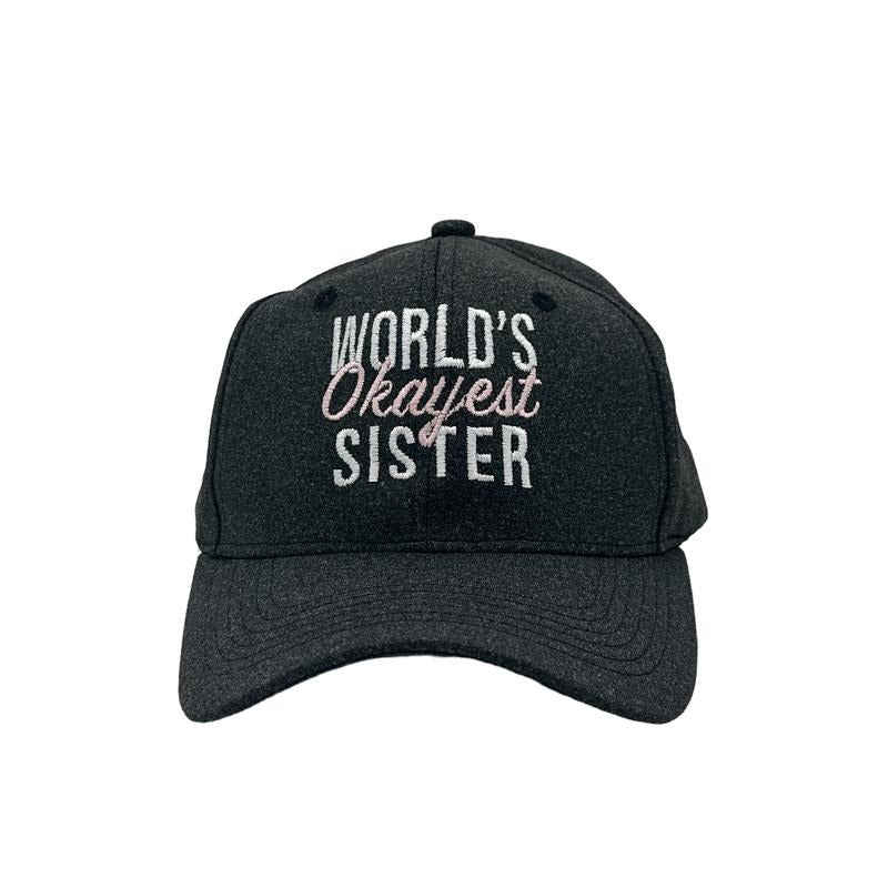 Worlds Okayest Sister Hat Funny Sibling Gift Cap Funny Hats Funny Sibling  Novelty Caps for Men Standard T-Shirts,...