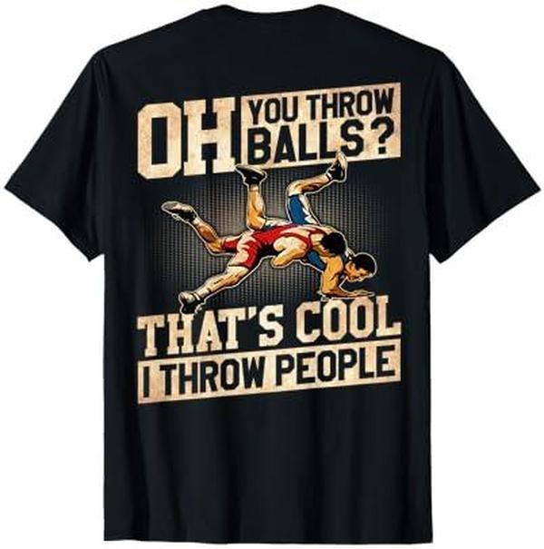 Wrestling I Throw People Funny Gift For Wrestler Backside T-Shirt Hoodie, Sweatshirt | DripVista.com