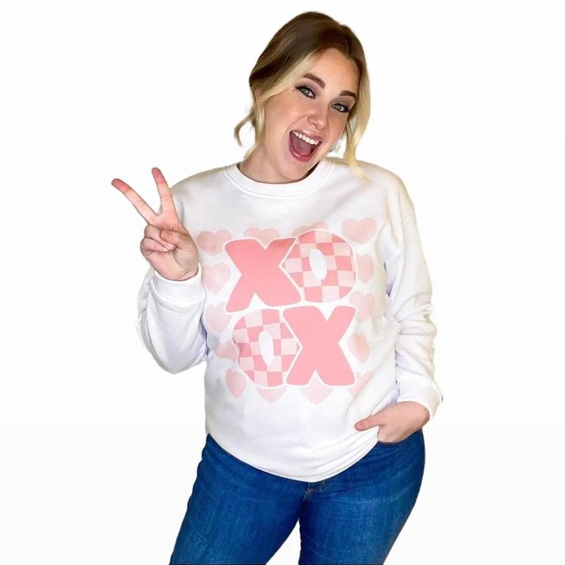 XOXO Checker Board Sweatshirt T-Shirts, Hoodie | DripVista.com