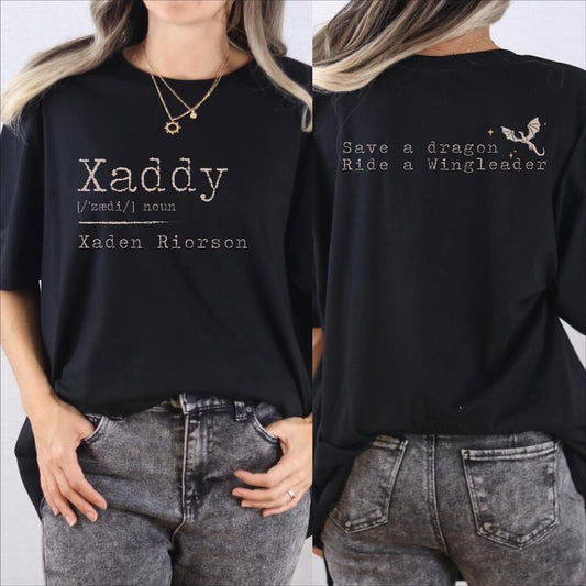 Xaddy Save A Dragon Ride A Wingleader Shirt, Fantasy Bookish Tee, Dragon Riders Tshirt,Book Lover Tee