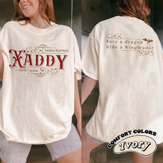 Xaddy Save A Dragon Ride A Wingleader Shirt, Fantasy Bookish Tee, Galentine Gift, Dragon Riders, Book Boyfriend