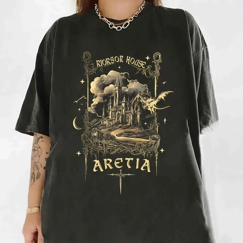 Xaden Riorson House Tee, Iron Flame Shirt, Dragon Rider Shirt, Violet Sorrengail, Bookish Gifts, Fourth Wing Shirt, Dark...
