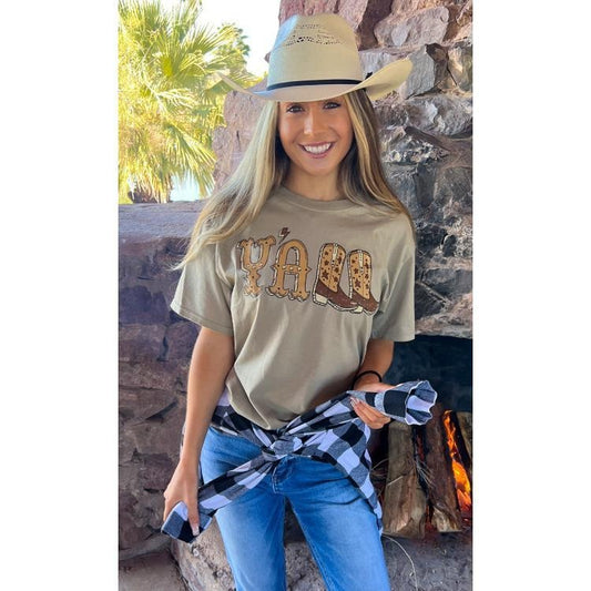 Y'all Boots Graphic T-Shirt