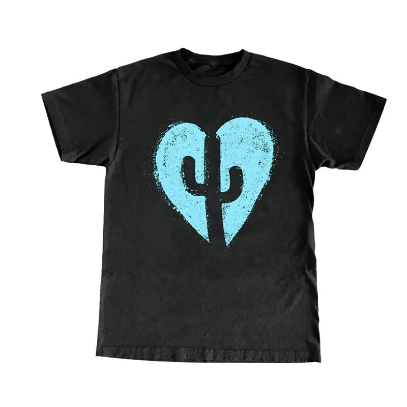 Y2k Heart Black T-Shirt- y2k tshirt-Unisex T Shirt - graphic tee Menswear Top Tshirt Hoodie, Sweatshirt | DripVista.com