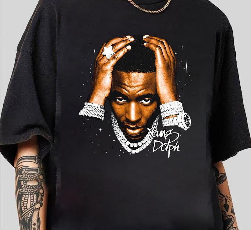 YOUNG DOLPH T-SHIRT Rare Rap Tee Tour Concert Hip Hop Shirt Unisex T-Shirt Hoodie, Sweatshirt | DripVista.com