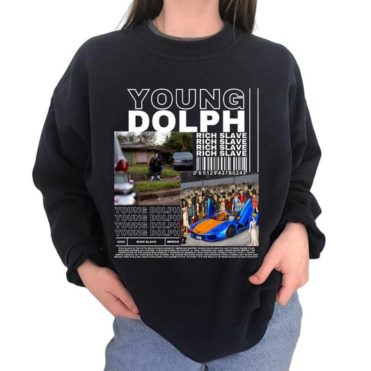 YOUNG DOLPH T Shirt,  Young Dolph Rapper Unisex Sweater, Hiphop, Retro 90s Vintage Bootleg Tee Hoodie