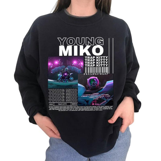 YOUNG MIKO Graphic T Shirt, Retro 90s YOUNG MIKO  Bootleg Tee Hoodie Sweater