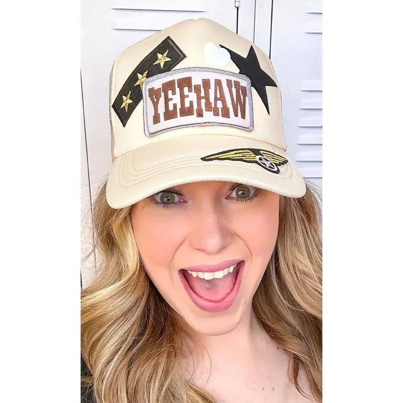 Yee Haw Patch Trucker Hat - Wild Western Vibes #YeeHawHat #TruckerStyle #NaturalGlow T-Shirts, Hoodie, Sweatshirt