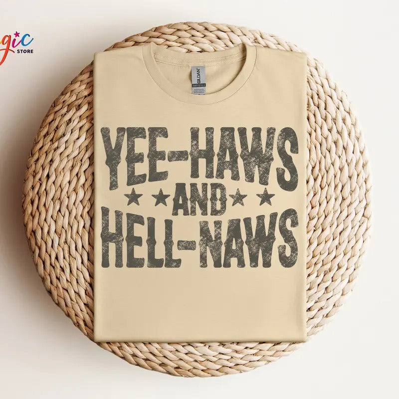 Yeehaws and Hellnaws T-shirt, Western Shirt, Cowgirl Shirt, Western Girl Shirt, Country Shirt, Western Shirt For Women,...