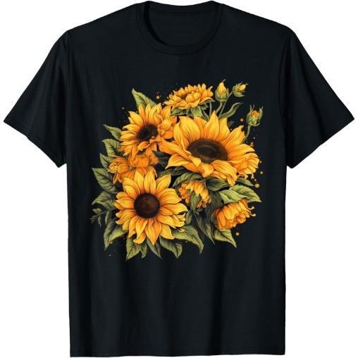 Yellow Sunflowers Cute summer flowers Floral Positivity T-Shirt Made in USA Hoodie, Sweatshirt | DripVista.com