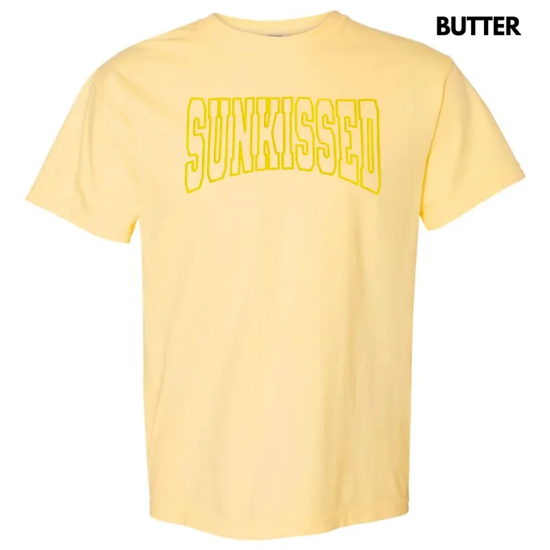 Yellow Sunkissed Puff Comfort Colors T-Shirt Hoodie, Sweatshirt | DripVista.com
