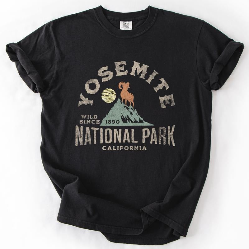 Yosemite National Park, California, Nature, Outdoors, Camping, Hiking, Comfort Colors T-Shirt, Women's Comfort Colors Tee...