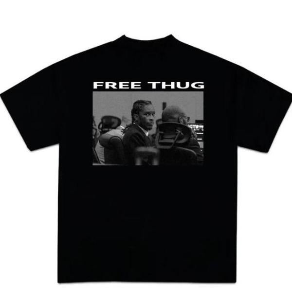 You.ng Thugg Free Thugg Shirt Y2K Tee Shirt - Classic Cut Cotton Shirt - Fabric Hoodie, Sweatshirt | DripVista.com