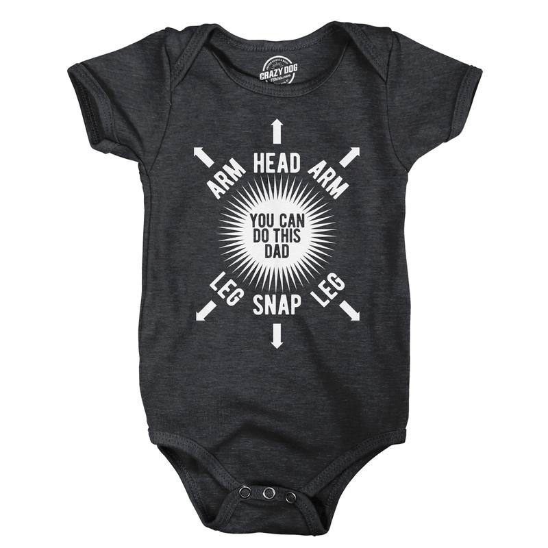 You Can Do This Dad Baby Bodysuit Funny Sarcastic Graphic Novelty Jumper for Infants Funny Baby Onesies Funny Sarcastic...