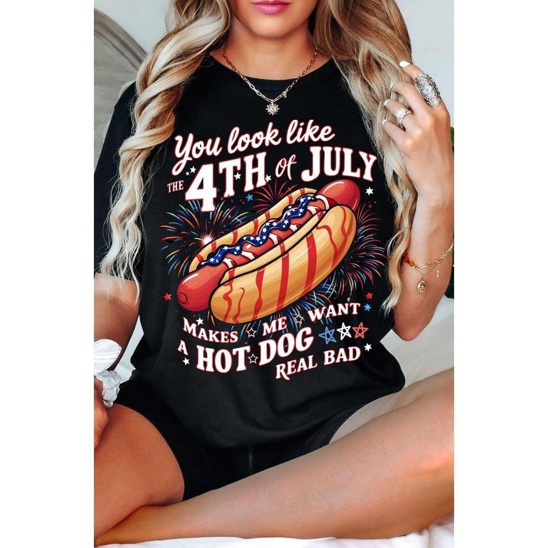 You Look Like the 4th of July Shirt Retro America Hot dog Shirt Funny 4th July Png, Freedom, American, For Black and Dark Color Shirt Hoodie, T-shirt and sweater
