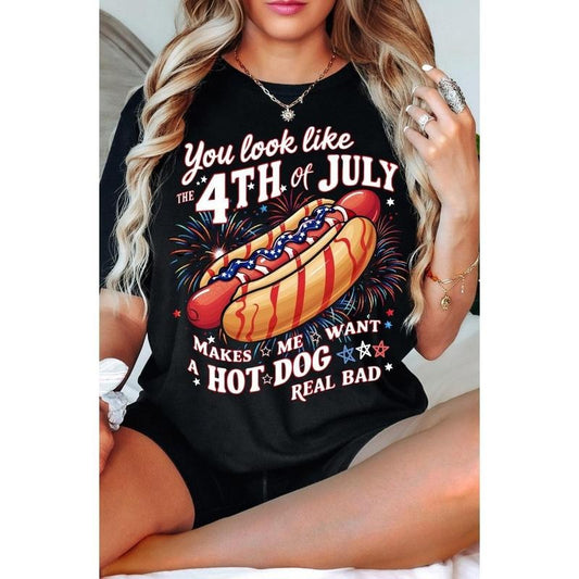 You Look Like the 4th of July Shirt Retro America Hot dog Shirt Funny 4th July Png, Freedom, American, For Black and Dark Color Shirt Hoodie, T-shirt and sweater