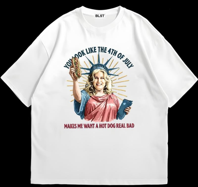 You Look Like the 4th of July T-Shirt HipHop Style Retro Vibes Retro Vintage Hoodie, Sweatshirt | DripVista.com